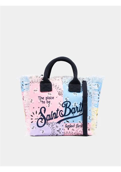 Borsa Media in canvas SAINT BARTH | COL0001 COLETTE03277L BANDANNA ROUND COLOR